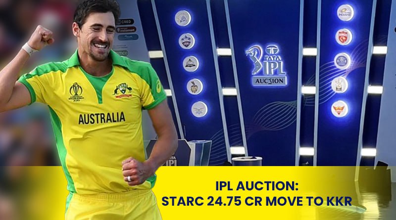 IPL Auction: Starc 24.75 Cr Move To KKR